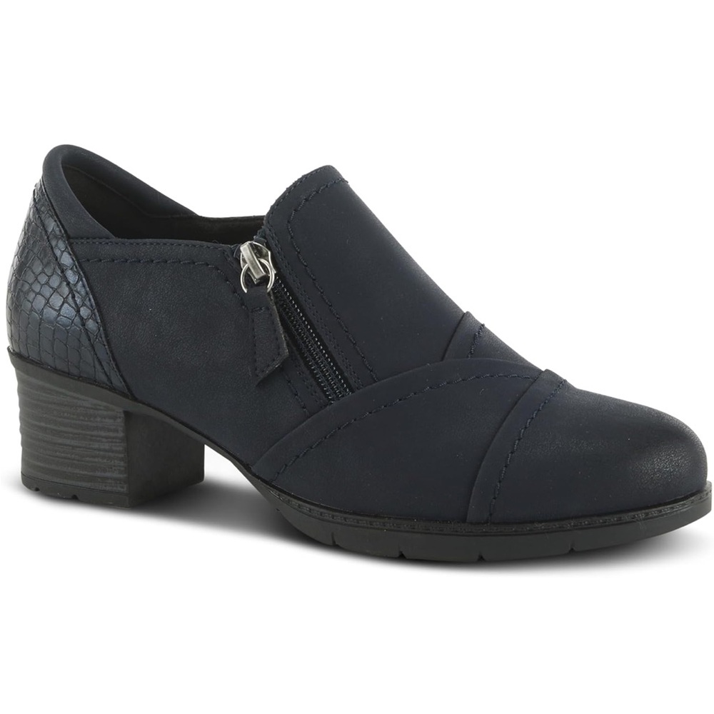 Spring step Ellena heeled comfort walking shoes in black sz 41 or 9.5. NWT